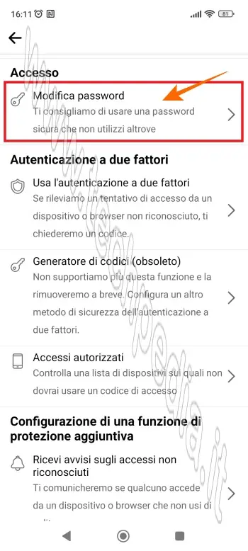 cambiare password facebook 058