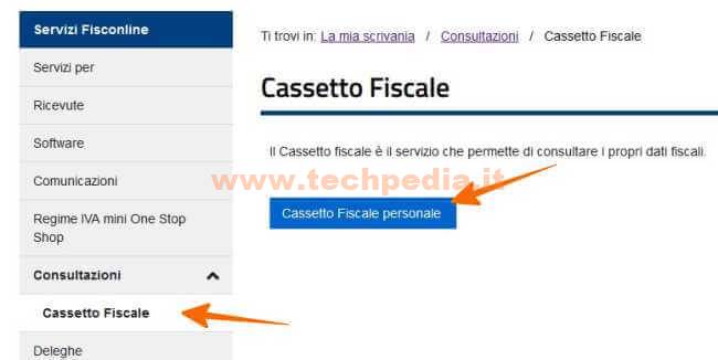 Cassetto Fiscale Ade 022
