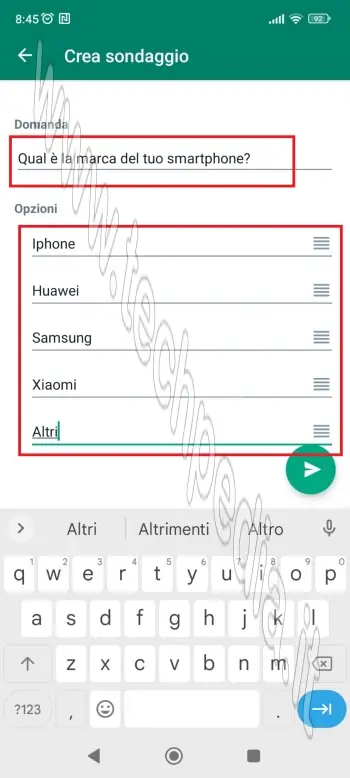 come creare sondaggi con whatsapp 016