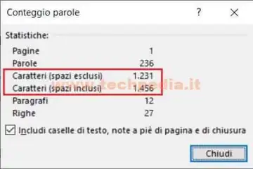 contare caratteri word 013