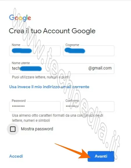 crea account google 019