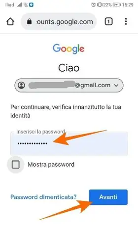 eliminare account google 064