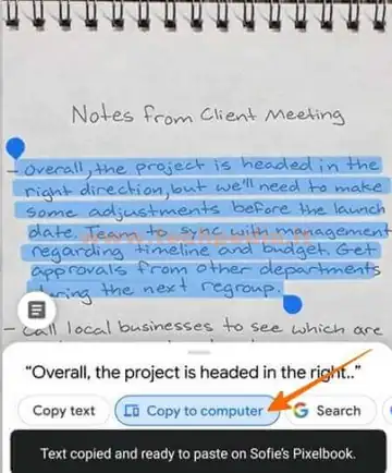 google lens copiare testo cartaceo note scritte a mano 019