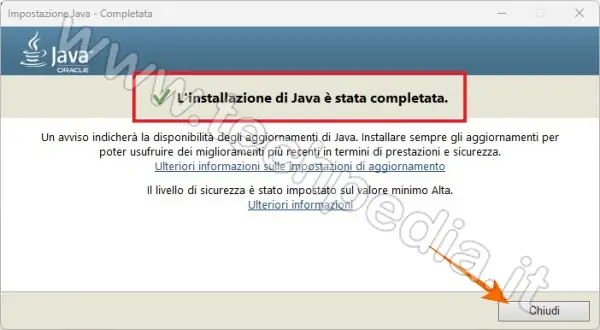 installare java computer 040
