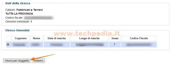richiedere visura catastale agenzia entrate 031