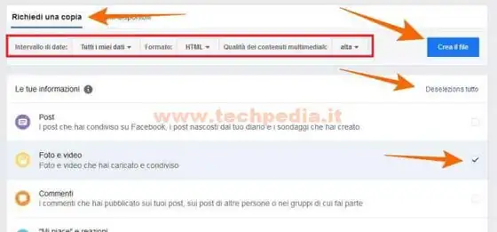 scaricare foto video pubblicati facebook 016