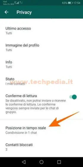 spostamenti tempo reale whatsapp 025