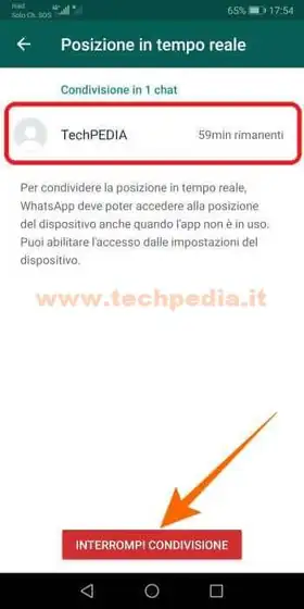 spostamenti tempo reale whatsapp 028