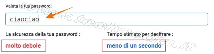 verifica sicurezza password tester 013