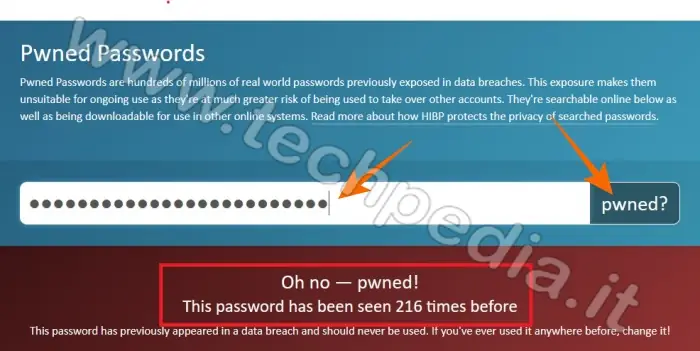 verifica sicurezza password tester 022