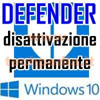 Defender Terminare Protezione Windows 10 LOGO