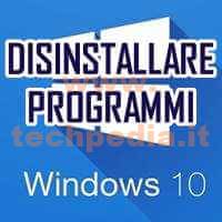 Disinstallare Programmi Windows 10 LOGO