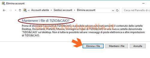 Eliminare Account Windows 10 031