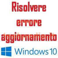 Errore Aggiornamento Windows 10 LOGO