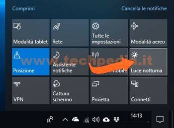 Luce Notturna Windows 10 Protezione Occhi 034