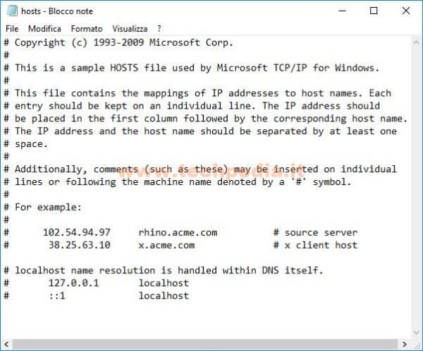 Modificare File Hosts Windows 10 025
