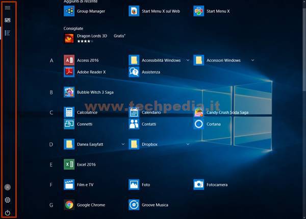 Ripristinare Modalita Desktop Windows 10 010