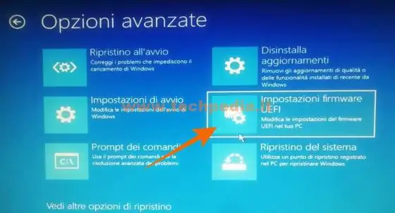 accedere bios uefi windows 10 028