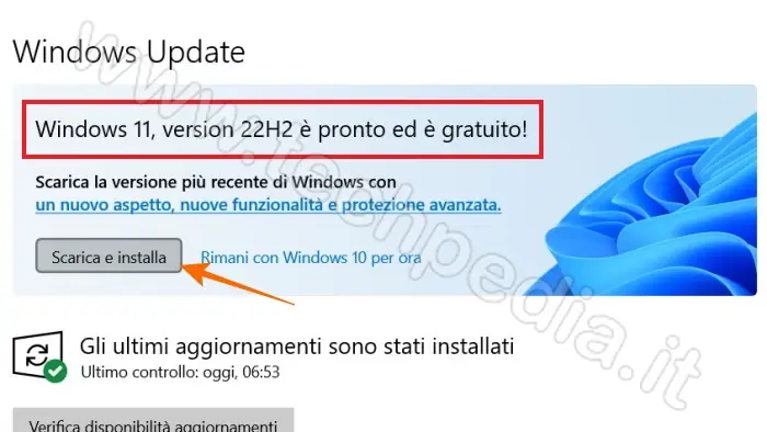 aggiornare windows 10 a 11 con dat 028