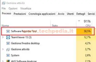 disabilitare software reporter tool google 007