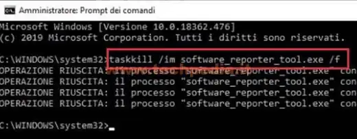 disabilitare software reporter tool google 028