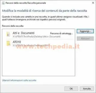 eliminare raccolta windows 10 016