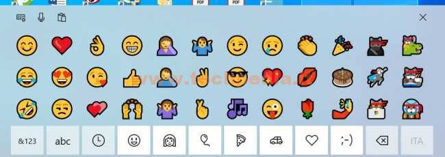 Emoji Windows10 Da Tastiera 016