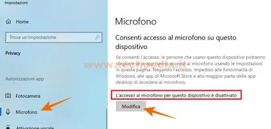 microfono non funziona windows 10 013