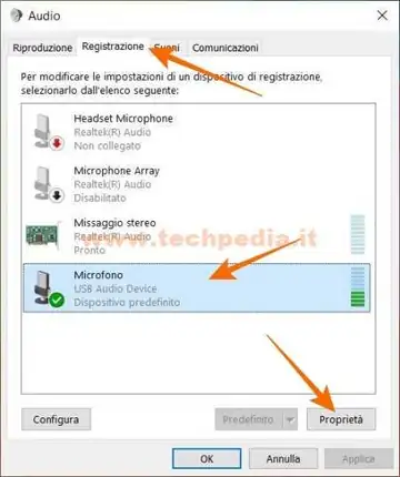 microfono non funziona windows 10 025