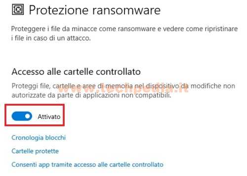 Protezione Ransomware Windows 10 025