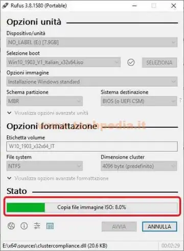 rufus per creare pendrive installazione windows 10 028