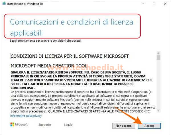 Scaricare Windows 10 Microsoft Creation Tool 010%20