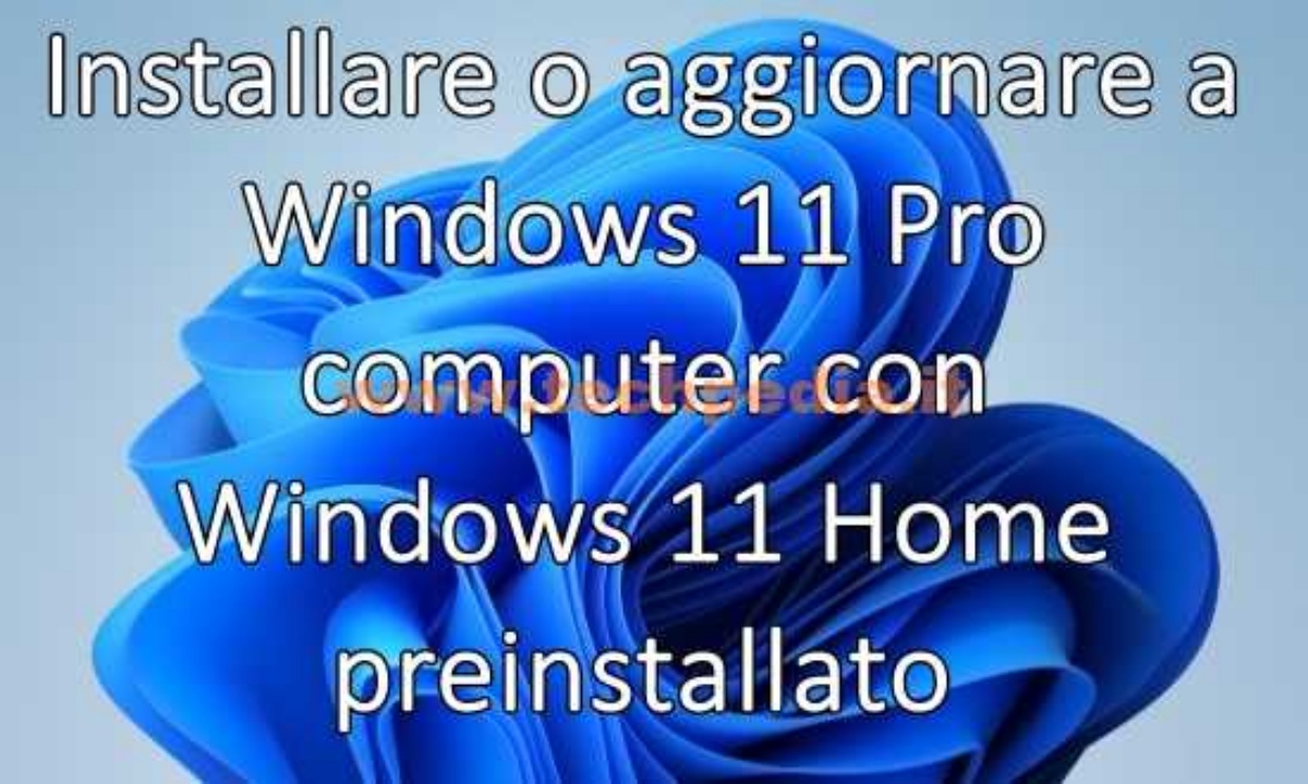 Aggiornare Windows 11 Home A Professional