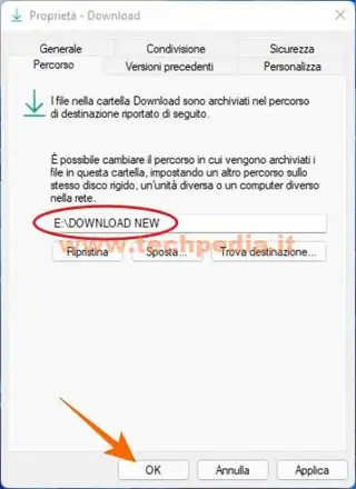 cambiare cartella download windows 11 022