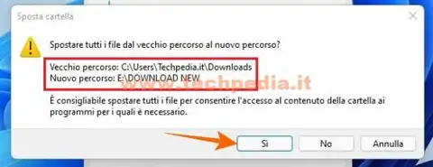 cambiare cartella download windows 11 025