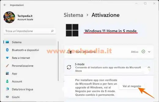 disabilitare modalita s windows 11 023