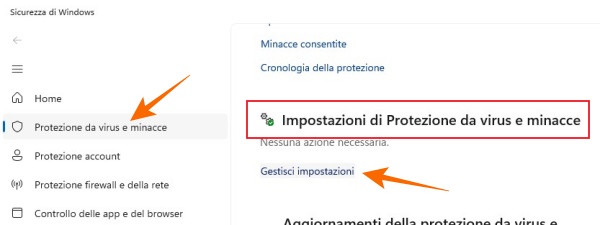 disattivare sicurezza windows defender 025