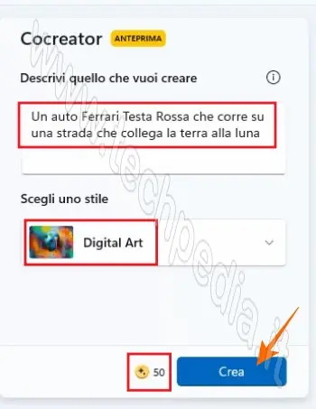 generare immagini ia paint cocreator 025