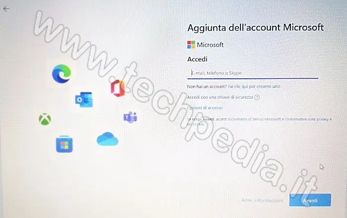 installare windows 11 senza account 013