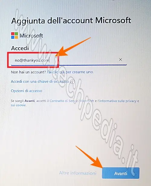 installare windows 11 senza account 022