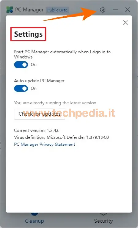 pc manager ottimizzare windows 11 121