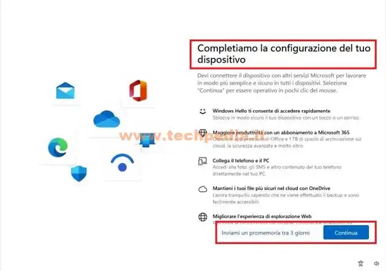 windows 11 eliminare messaggio configurazione 013