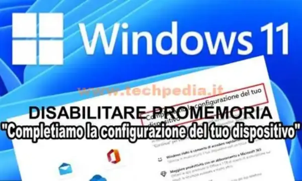 Bloccare messaggio "Completiamo la configurazione..."