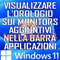 Windows 11 Orologio Barra Applicazioni Monitor Logo