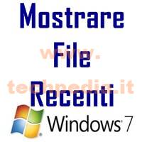 Elenco File Recenti Windows 7 LOGO