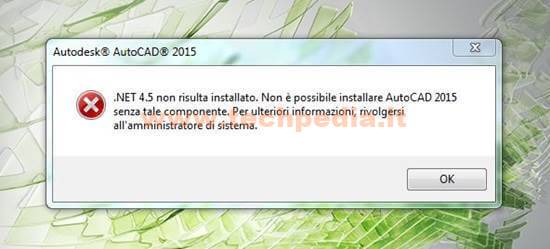 Errore Net Installazione Autocad Windows 001