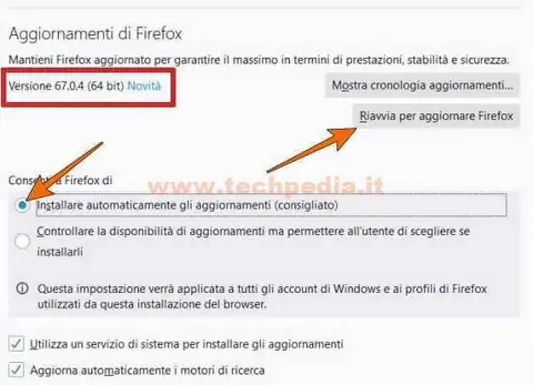 aggiornare firefox 010