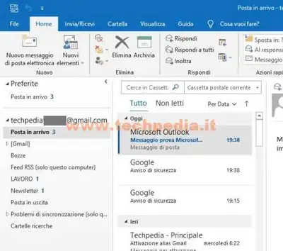 configurazione gmai outlook 070