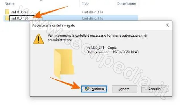 disinstallare desktop telematico errore java 055