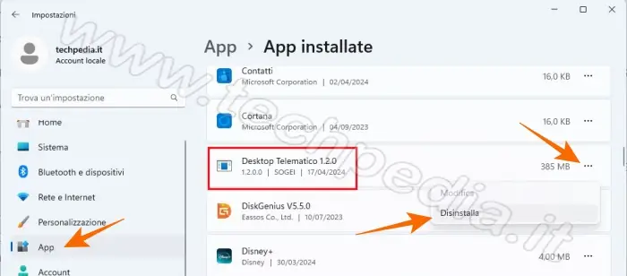 disinstallare desktop telematico errore java 082